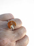 Sponge Coral moon Solid 925 Sterling Silver Ring 6