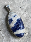 Sodalite Solid 925 Sterling Silver Pendant