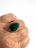 Emerald Solid 925 Sterling Silver Ring 8