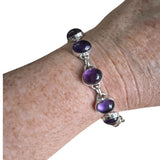 Amethyst Solid 925 Sterling Silver Bracelet