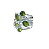 Peridot Solid 925 Sterling Silver Ring 10