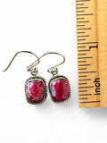 Ruby Solid 925 Sterling Silver Earrings