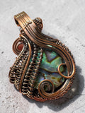 Abalone Copper wrapped Pendant