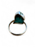 Number 8 Turquoise Solid 925 Sterling Silver Ring 7