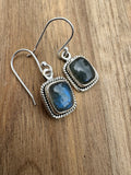 Labradorite Solid 925 Sterling Silver Earrings