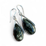 Seraphanite Solid 925 Sterling Silver Earrings
