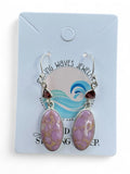 Phosphosiderite& Garnet Solid 925 Sterling Silver Earrings