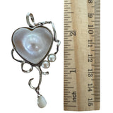 Blister Pearl Solid 925 Sterling Silver Pendant