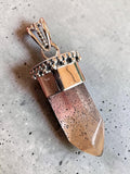 Super Seven Wand Solid 925 Sterling Silver Pendant