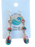 Kingman Pink Dahlia Solid 925 Sterling Silver Earrings