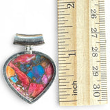 Kingman Pink Dahlia Turquoise Solid 925 Sterling Silver Pendant