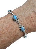 Golden Hills Turquoise Solid 925 Sterling Silver Bracelet
