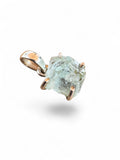 Rough Aquamarine Solid 925 Sterling Silver Pendant