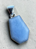 Angelite Solid 925 Sterling Silver Pendant