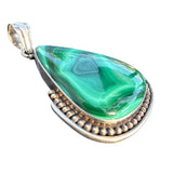 Malachite Solid 925 Sterling Silver Pendant