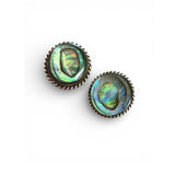 Abalone Solid 925 Sterling Silver Stud Earrings