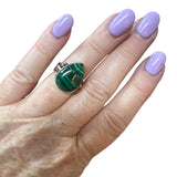Malachite Solid 925 Sterling Silver Ring 5.5