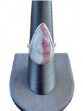 Pink Tourmaline in Quartz Solid 925 Sterling Silver Ring 8
