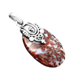 Red Moss Agate Solid 925 Sterling Silver Pendant