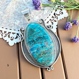 Chrysocolla Solid 925 Sterling Silver Pendant