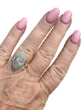 Ruby Fuchsite Solid 925 Sterling Silver Ring 7