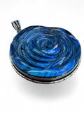 Rose carved Labradorite Solid 925 Sterling Silver Pendant