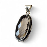 Smoky Topaz Solid 925 Sterling Silver Pendant