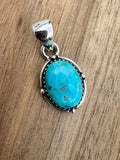 Mojave Turquoise Solid 925 Sterling Silver Pendant