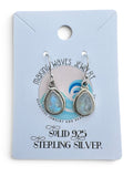 Rainbow Moonstone Solid 925 Sterling Silver Earrings