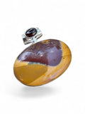 Mookaite Jasper & Garnet Solid 925 Sterling Silver Pendant