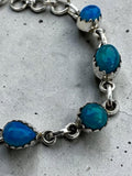 Paraiba Blue Opal Solid 925 Sterling Silver Bracelet
