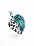 Abalone Heart Solid 925 Sterling Silver Pendant