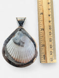 Scallop Shell Silver Overlay Pendant