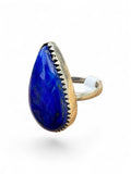Blue Lapis Solid 925 Sterling Silver Ring 8