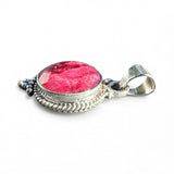 Ruby Solid 925 Sterling Silver Pendant