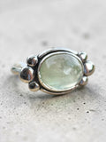 Prehnite Solid 925 Sterling Silver Ring 8
