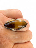 Tiger Eye Solid 925 Sterling Silver Ring 6