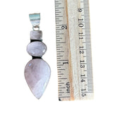 Rose Quartz Solid 925 Sterling Silver Pendant