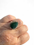 Emerald Solid 925 Sterling Silver  Ring 8