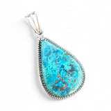 Chrysocolla Solid 925 Sterling Silver Pendant