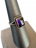 Amethyst Solid 925 Sterling Silver Ring 7.5