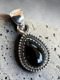 Black Onyx Solid 925 Sterling Silver Pendant