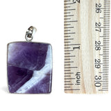 Chevron Amethyst Solid 925 Sterling Silver Pendant