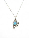 Ethiopian Opal Solid 925 Sterling Silver Pendant with chain