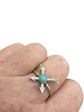 Kingman Turquoise Solid 925 Sterling Silver Ring 9