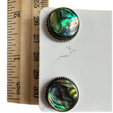 Abalone Solid 925 Sterling Silver stud Earrings