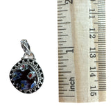Murano Glass Millefiori Solid 925 Sterling Silver Pendant