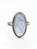 Rose Quartz Solid 925 Sterling Silver Ring 9