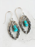 Turquoise Solid 925 Sterling Silver Earrings