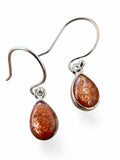 Sunstone Solid 925 Sterling Silver Earrings